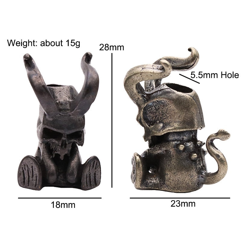 Devil Skull Figure Beard Bead